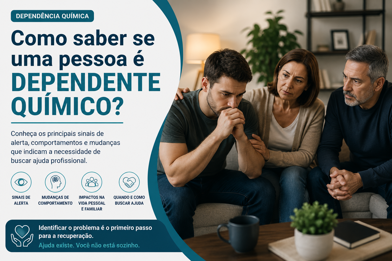 Família observando sinais de dependência química